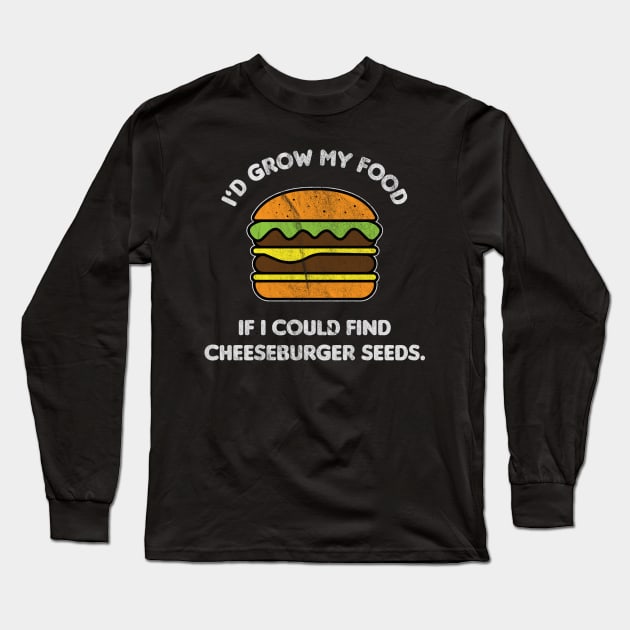 Funny Cheeseburger Lover Long Sleeve T-Shirt by NineBlack